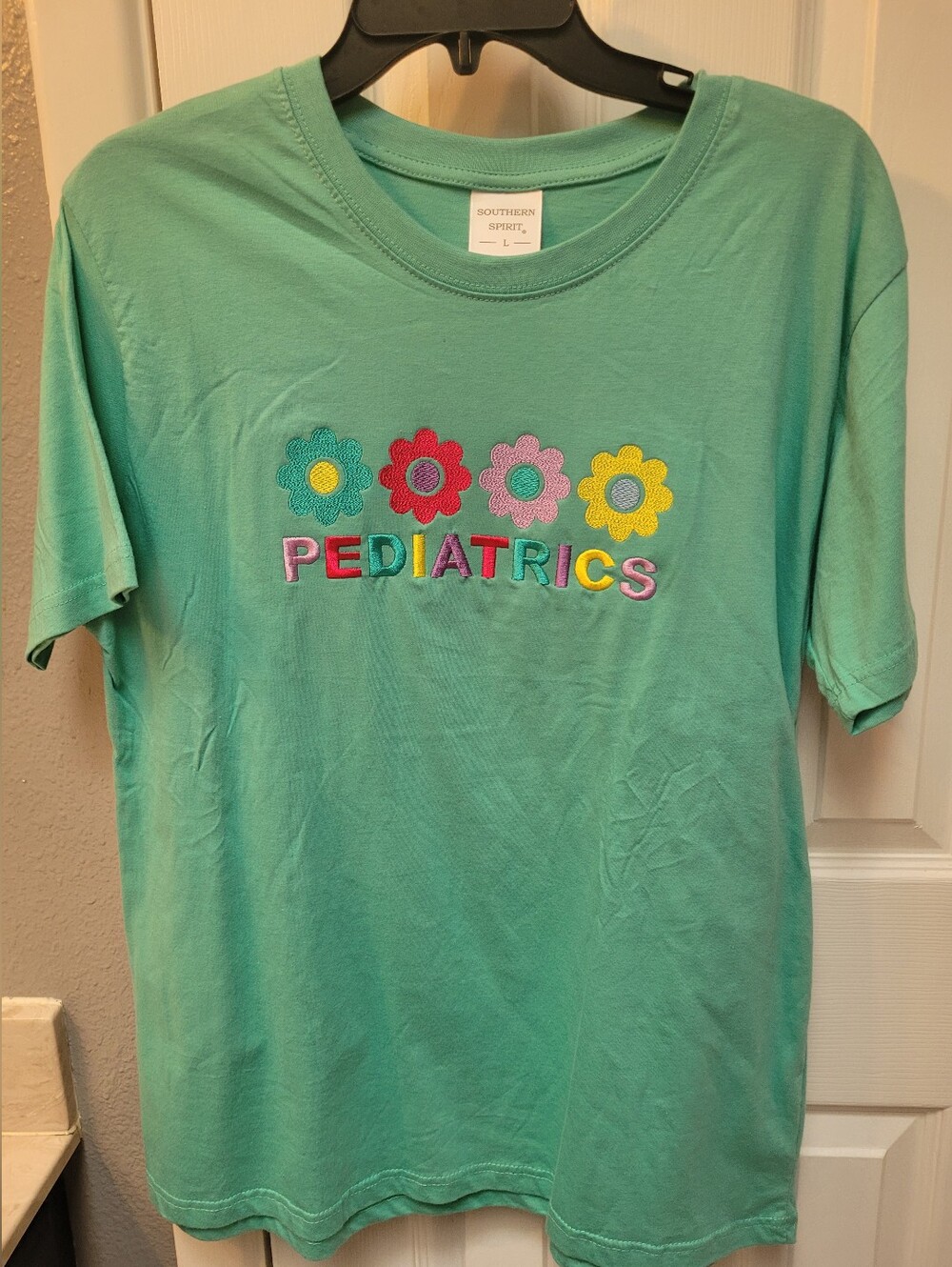 Southern Spirit Women's Pediatrics Teal T-Shirt Sz L